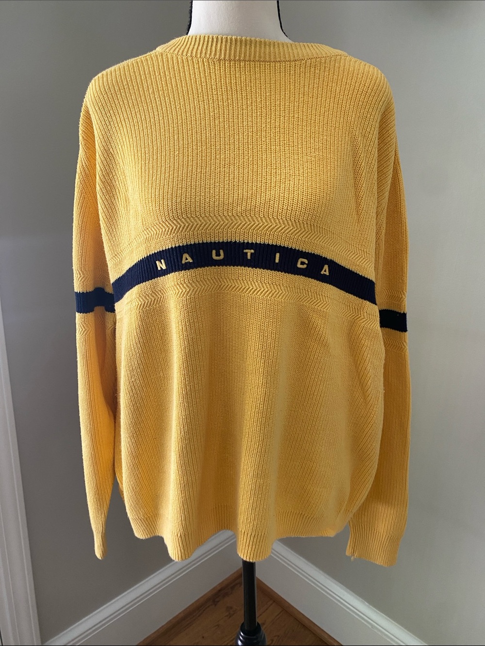 Vintage Nautica 100% cotton crew neck sweater medium 1990's streetwear preppy